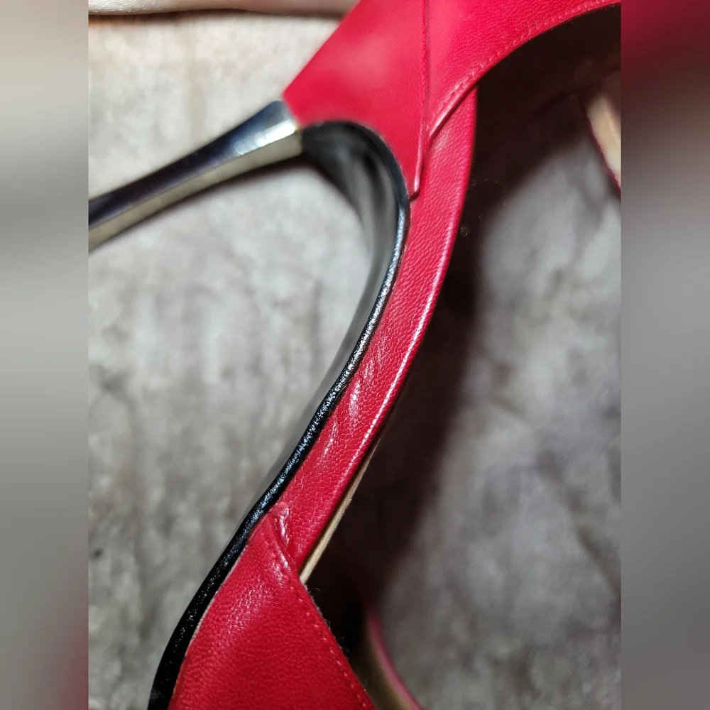 NEVER WORN Y2K VINTAGE WILD PAIR CINDY 18 60805 8800 ANKLE STRAP PUMPS CHROME - Picture 4 of 15